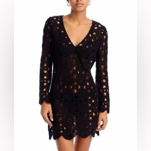 AQUA Swim Crochet Cover Up Dress - Exclusive